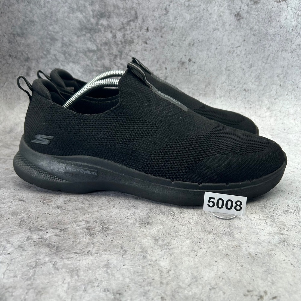 Skechers GO WALK 6 Iconic Mens 11.5 WW Wide Black Slip-On Sneakers 216202